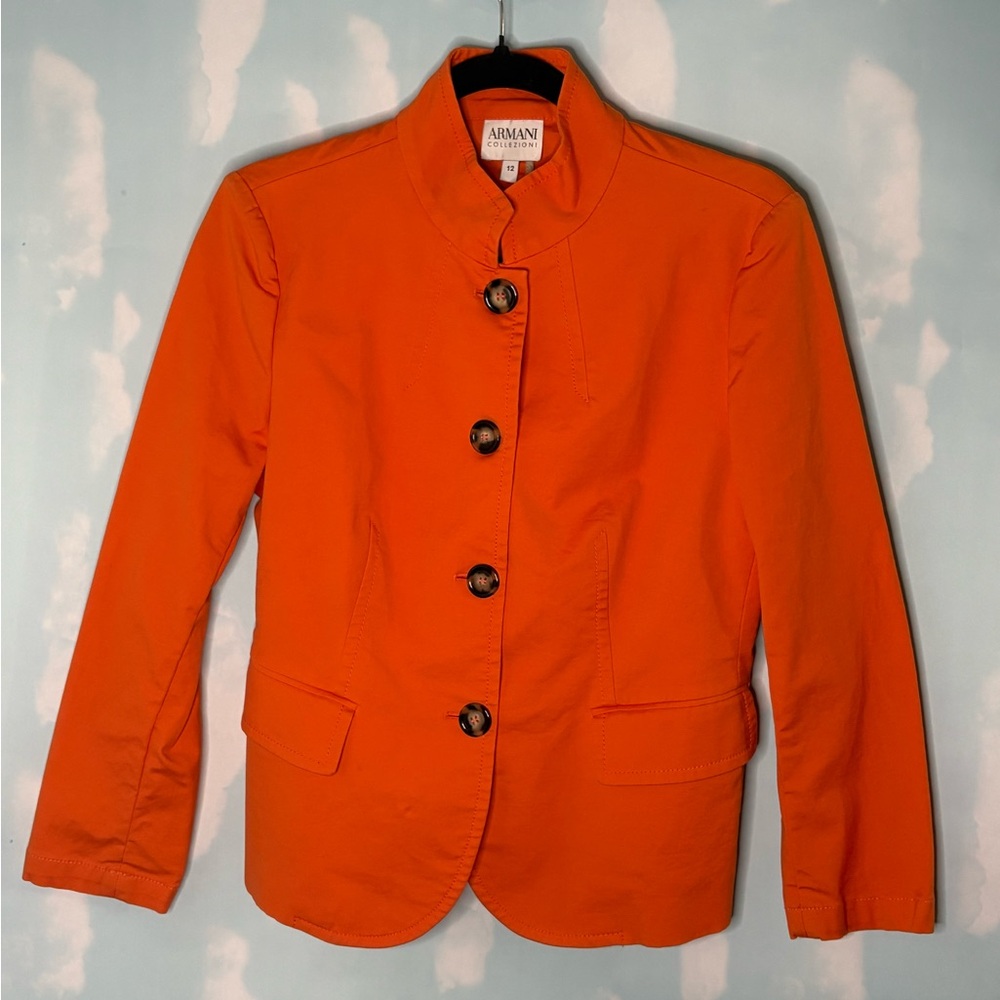 Armani Collezioni Vibrant Orange Jacket